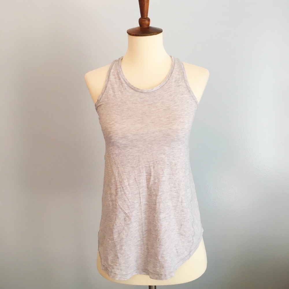 Light Grey Ivivva Criss Cross tank top (Size 12)